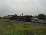 UP 2000  21Apr2011  SB at McCarty Lane with early morning pickups 